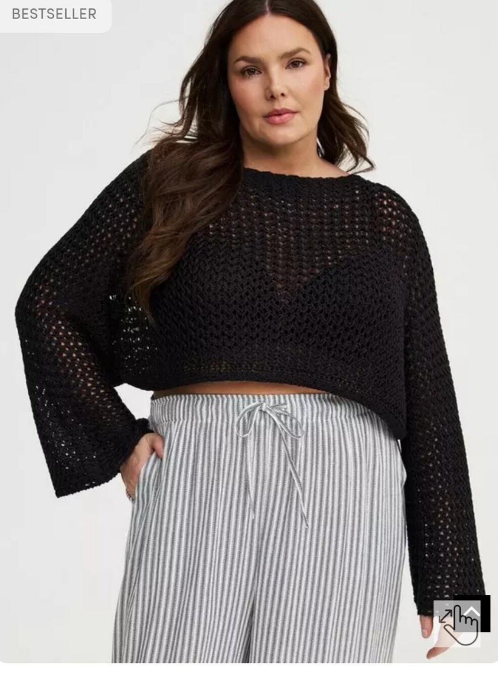 Torrid Open Stitch Pullover Shrug